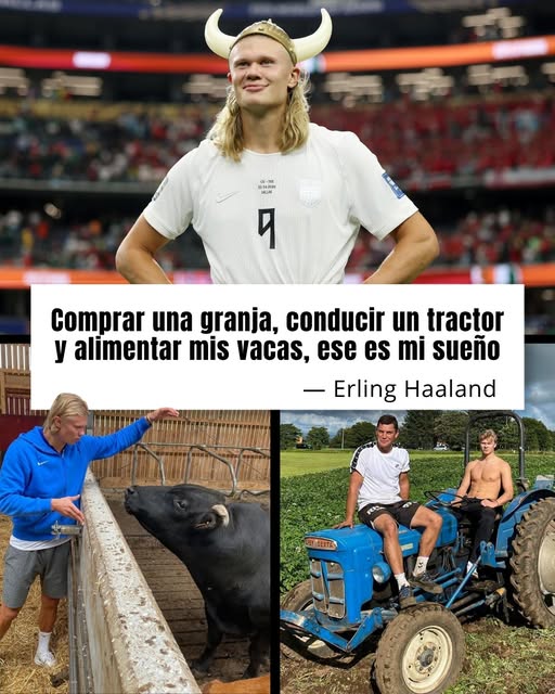 Erling Haaland muestra su sueño de tener una granja y vida tranquila