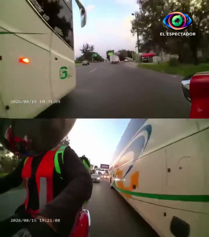 Motociclista en Tlaquepaque evita dos atropellamientos consecutivos