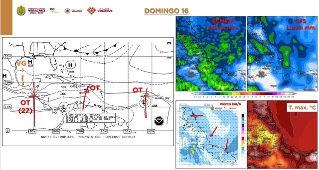 Pronostican temperaturas calurosas y lluvias en Veracruz este fin de s